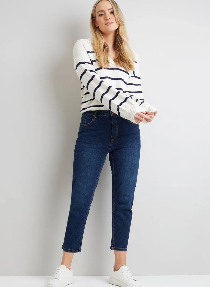 Wallis High Waist Straight Ankle Jeans