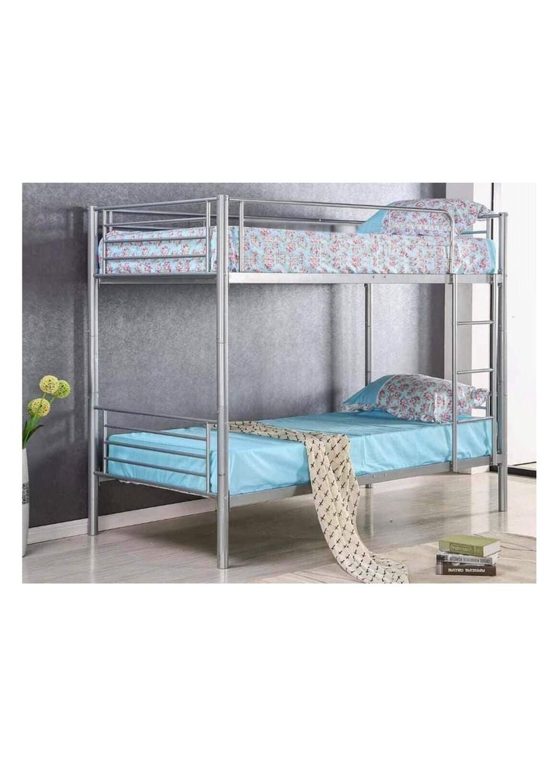 KARNAK - Bunk Bed Metal Strong Frame Safety Rails, Built-In Ladder - Image 1