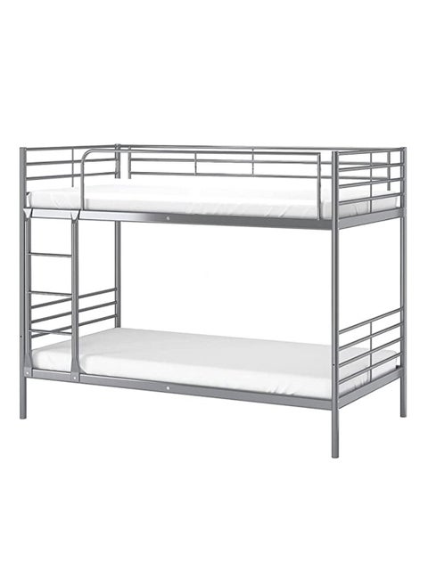 Bunk Bed Metal Strong Frame Safety Rails, Built-In Ladder