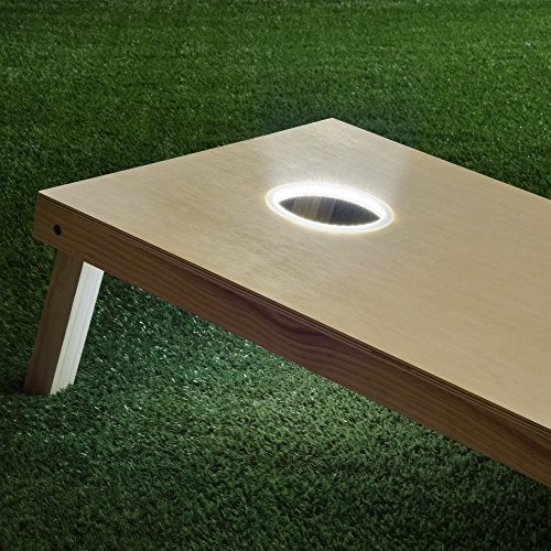 GoSports Cornhole Light Up LED Ring Kit 2pc Set Compatible with All Cornhole Games Red White or Blue - Image 3