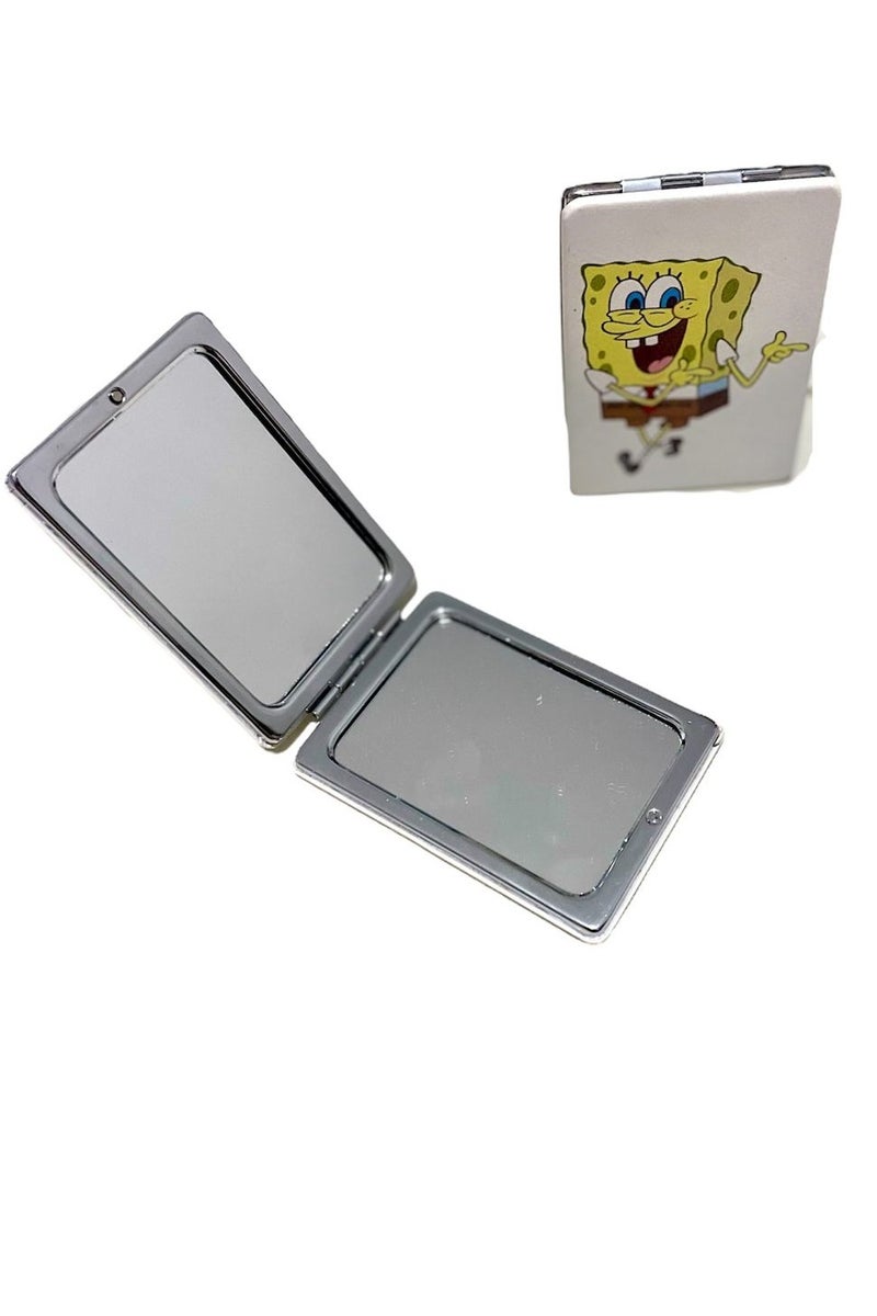 سبونج بوب سكوير بانتس مراية مكياج بسيطة وقابلة للطي ومحمولة للنساء والفتيات - Image 1