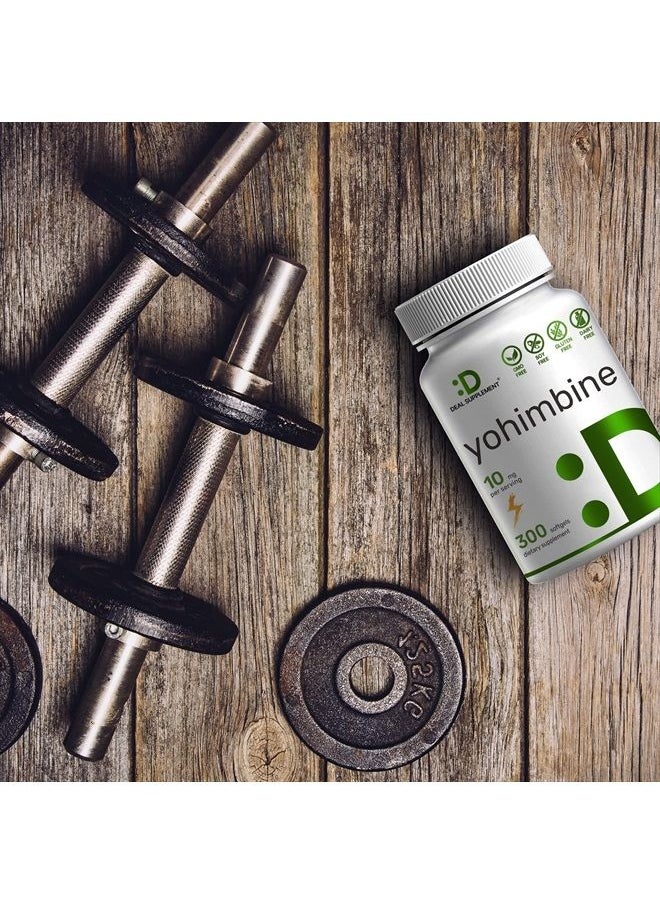 Eagleshine Vitamins - Yohimbine HCL 10mg, 300 Softgels, 5 Months Supply, Extra Strength, Plant Based Yohimbine Supplements for Energy, Performance & More - No Gluten, Non-GMO | Easy to Swallow - Image 1