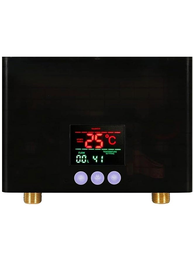 Mini Electric Tankless Water Heater Wall-Mounted 3KW with LED Display 3-Level Temperature Adjustment Remote Control for Home Kitchen Bathroom - Image 1