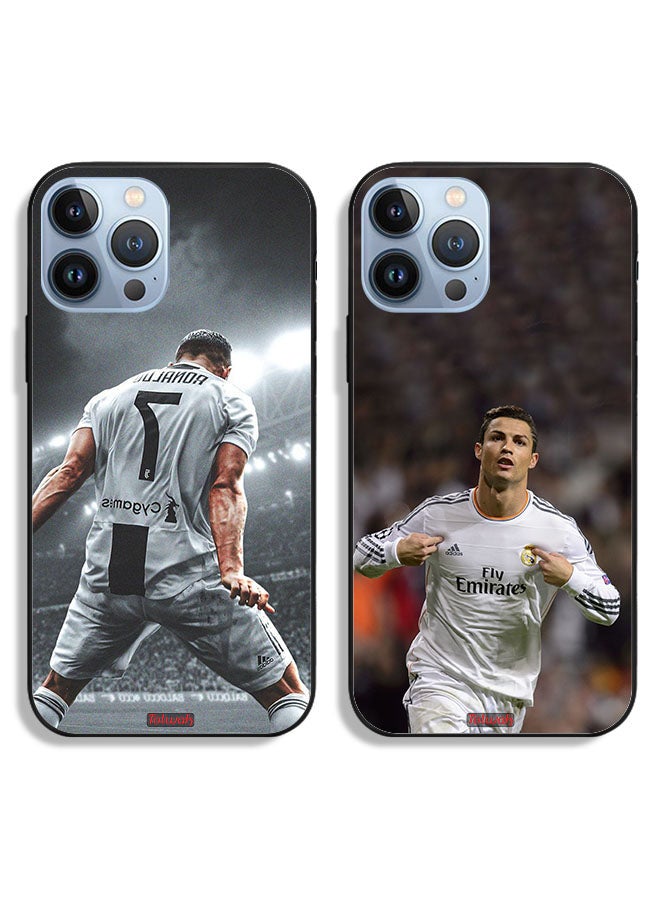Tolwak Two Cases For Apple iPhone 13 Pro Protective Covers Ronaldo Celebrating - Image 1