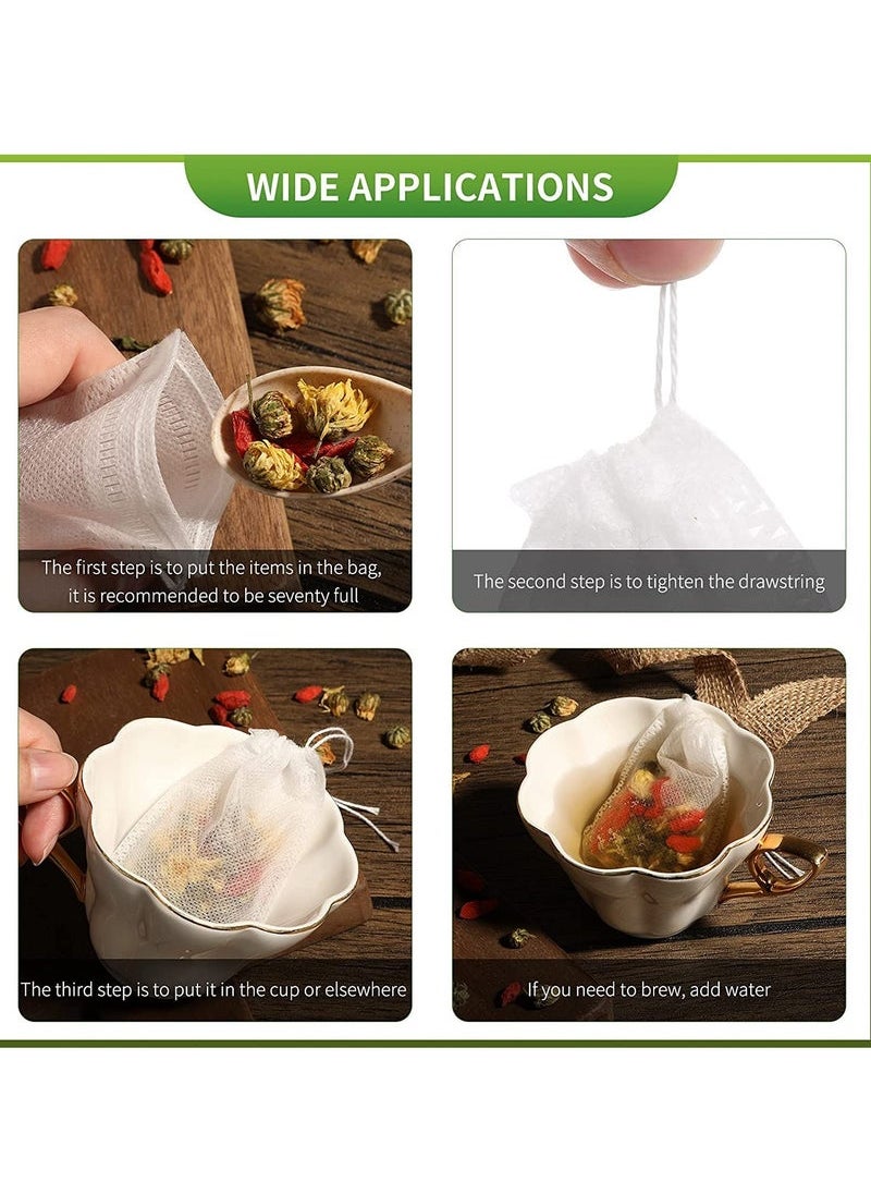 pcs Empty Teabags String Heat Seal Filter Paper Herb Loose Tea Bag