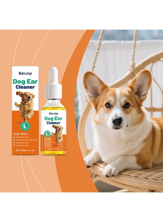 EELJOY Ear Cleaner for Dogs Ear Mite Oil, Ear Drops Mites Gentle Ear Cleaning Effective Care Agent Against Ear Mites(30ML) - Image 1