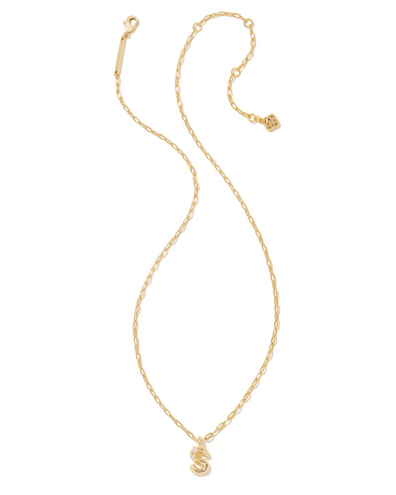Kendra Scott Crystal Letter S Short Pendant Necklace, 14k Gold-Plated Brass, Fashion Jewelry for Women - Image 2