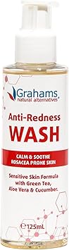Grahams Natural غسول وجه غراهامز الطبيعي المضاد للاحمرار للبشرة المعرضة للاحمرار وحب الشباب الوردية معزز بالشاي الأخضر والألوة فيرا والخيار 1 × 125 مل - Image 1