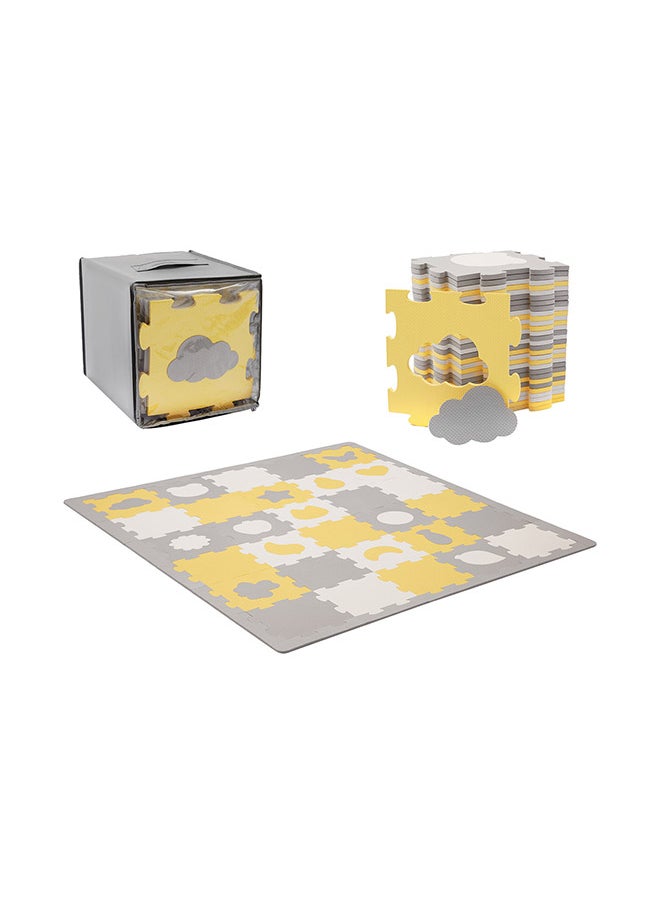 Kinderkraft Pack Of 30 Mata Puzzle Luno Shapes Mat  - Image 1
