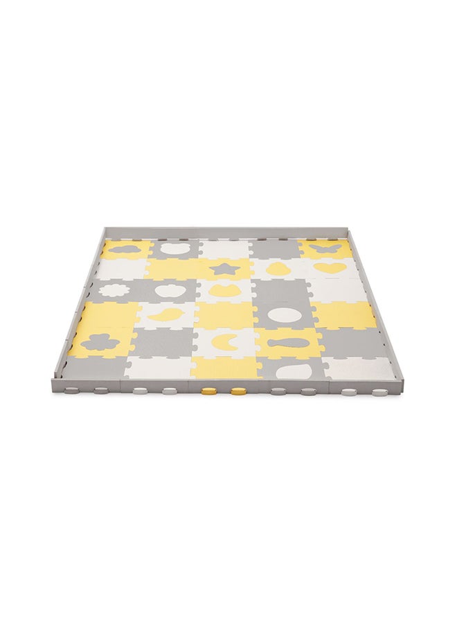 Kinderkraft Pack Of 30 Mata Puzzle Luno Shapes Mat  - Image 3