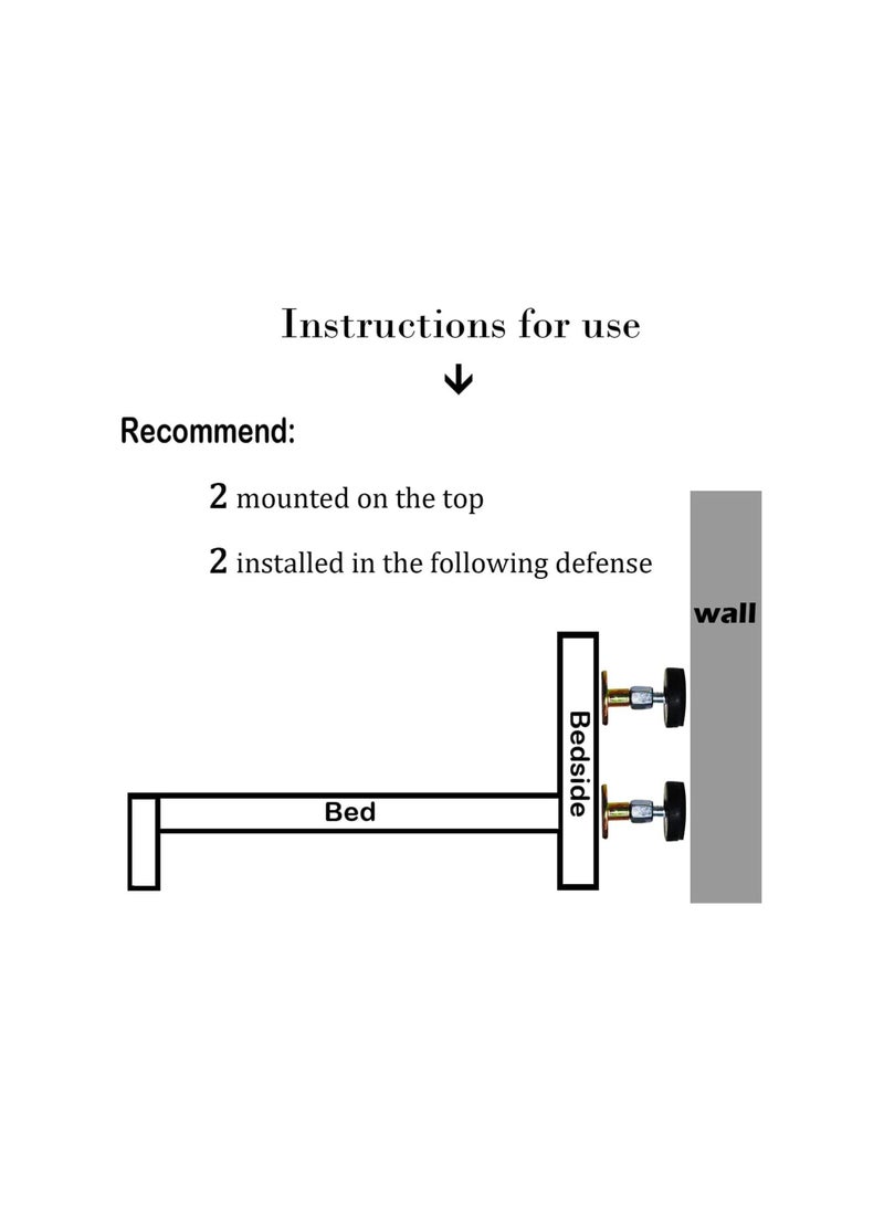 Generic - Adjustable Threaded Bed Frame Anti Shake Tool for Bed 2 Pieces - Image 1