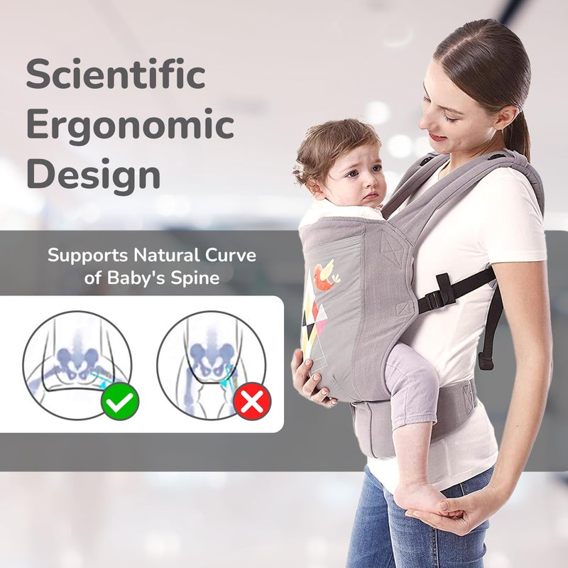 R for Rabbit Hug Me Elite Baby Carrier - Grey - Image 2