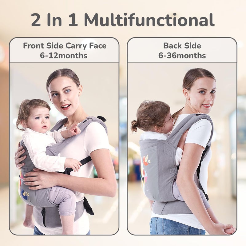 R for Rabbit Hug Me Elite Baby Carrier - Grey - Image 3