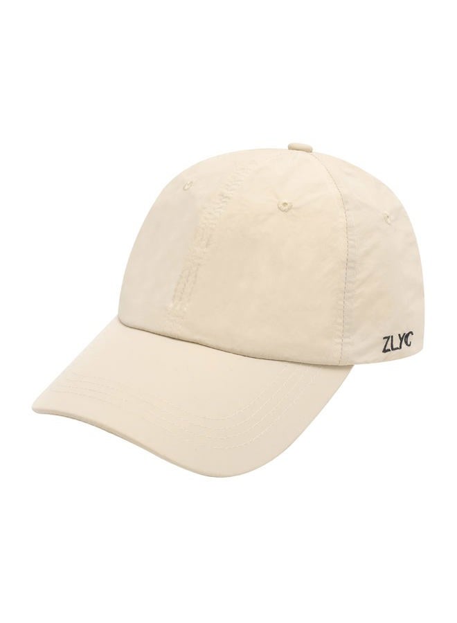 ZLYC Quick Dry Baseball Cap for Women Men Unstructured Sports Golf Tennis Hat, Solid Beige, One size - Image 1