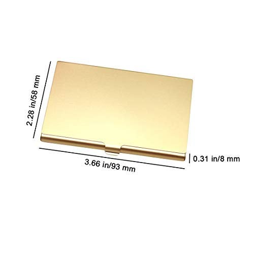 OLIREXD Professional Pocket Business Card Case Holder for Men or Women Aluminum Metal Slim Lightweight Design Business Card Holder for 13-18 Cards (Gold) - Image 2