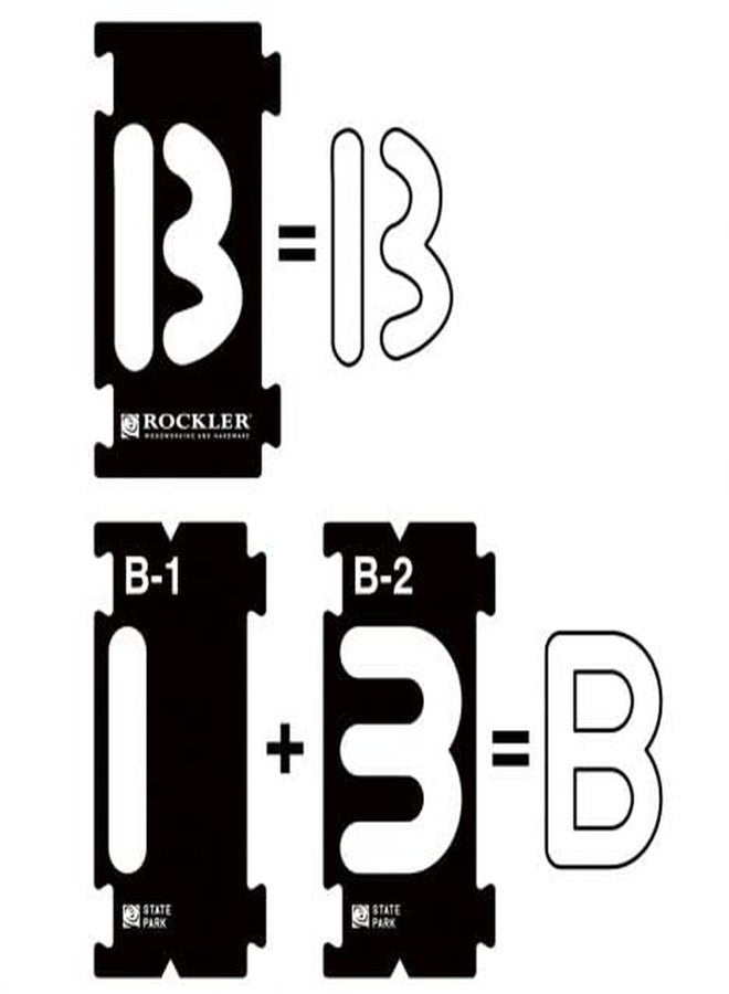 روكلر مجموعة قوالب حروف التوجيه (2.25 بوصة، 99 قطعة) - قالب حروف توجيه بخط حديقة الولاية - قوالب لصنع لافتات متشابكة مع حروف وأرقام ورموز والمزيد - قوالب صانع لافتات متشابكة - Image 3