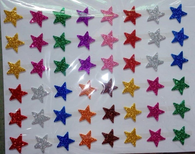 E Shopping Sparkling Foam Glitter Star Sticker (120 Sticker) - Image 3