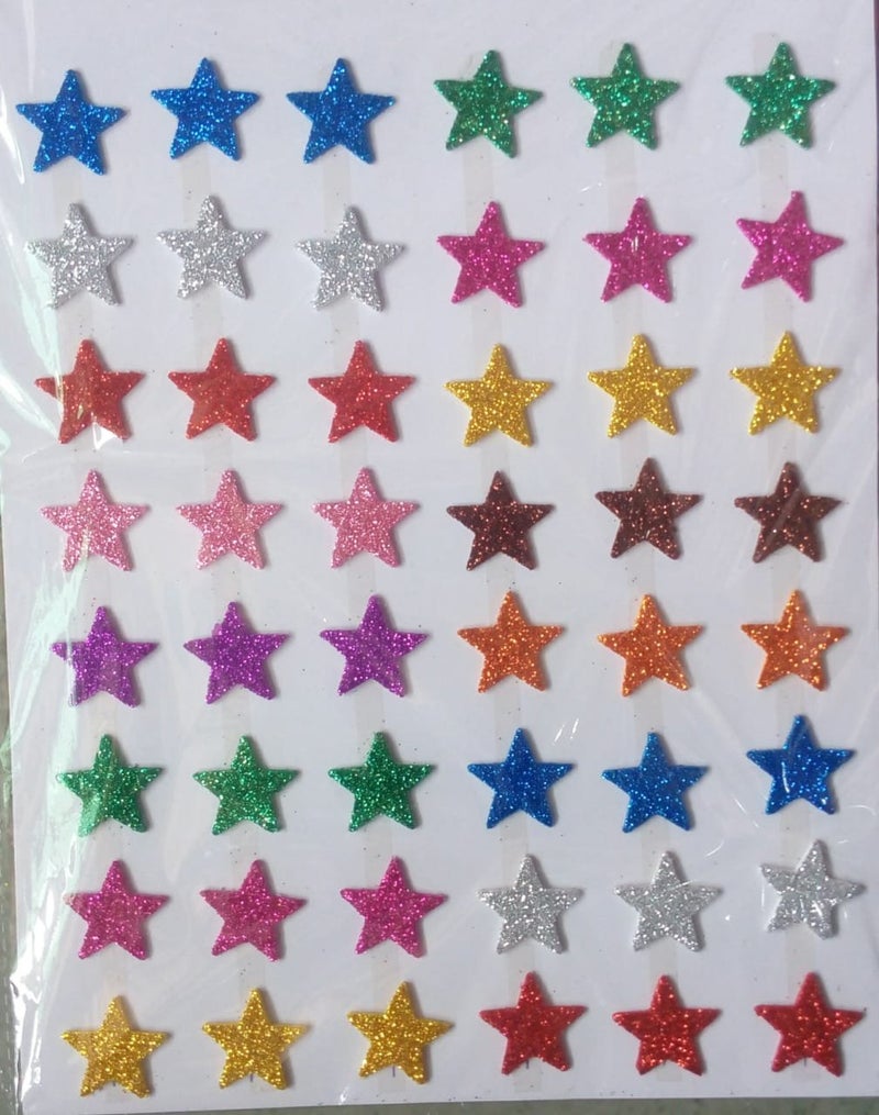 E Shopping Sparkling Foam Glitter Star Sticker (120 Sticker) - Image 4