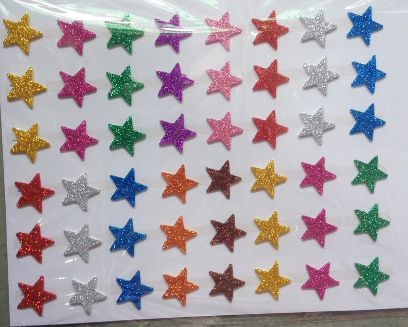 E Shopping Sparkling Foam Glitter Star Sticker (120 Sticker) - Image 2