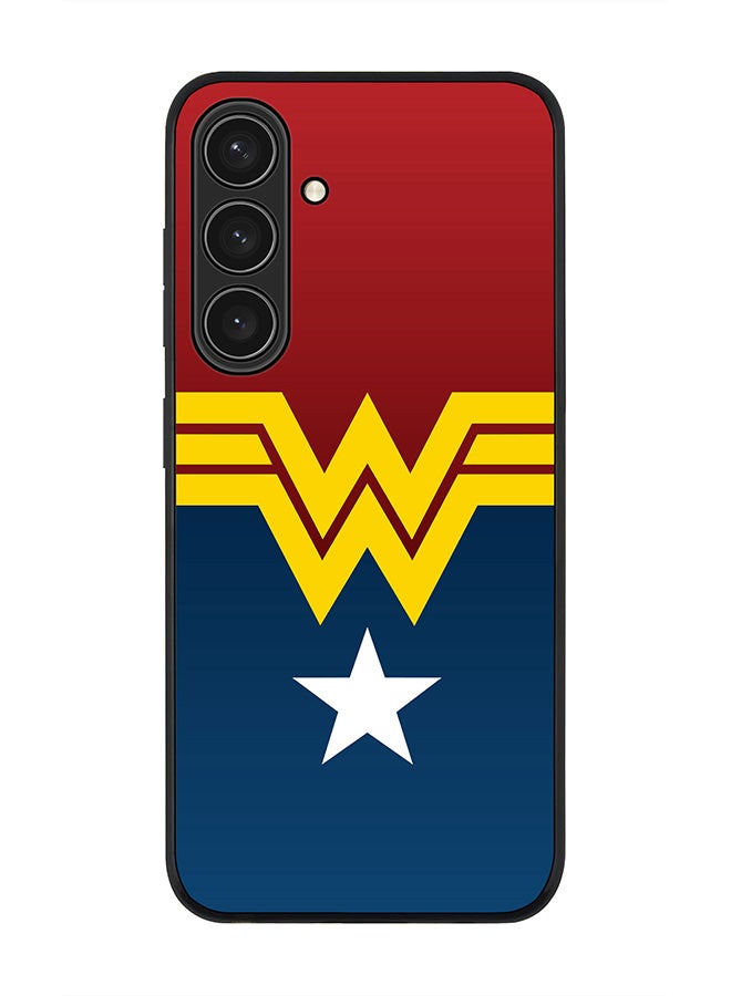 Stylizedd Rugged Black edge case for Samsung Galaxy S24 Plus, Slim fit Soft Case Flexible Rubber Edges Anti Drop TPU Gel Thin Cover- Wonder Woman  - Image 1