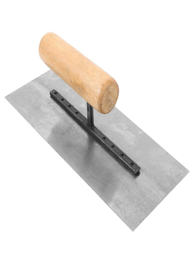 Hemoton Concrete Trowel with Wooden Handle Heavy Duty Steel Board Multi-functional Finishing Tool for Wall Scraping and Smoothing for Projects - Image 1