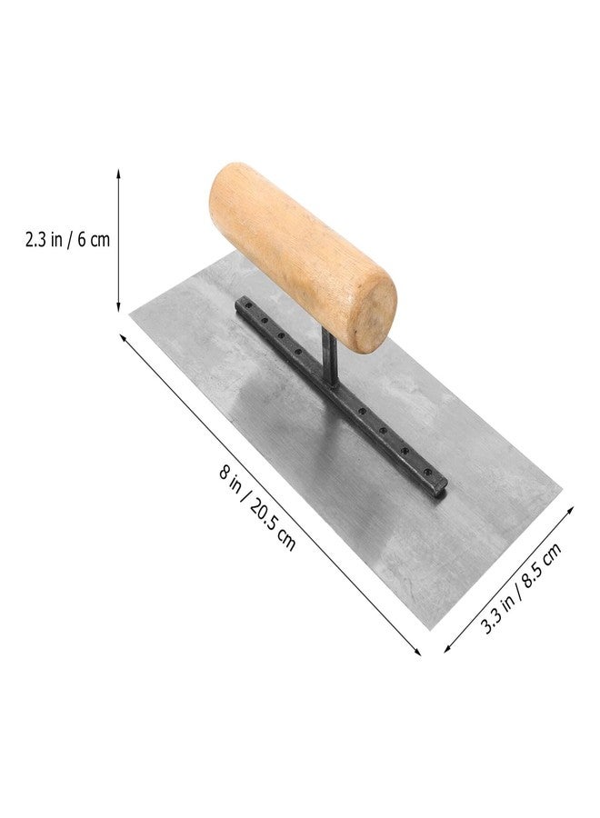 Hemoton Concrete Trowel with Wooden Handle Heavy Duty Steel Board Multi-functional Finishing Tool for Wall Scraping and Smoothing for Projects - Image 2