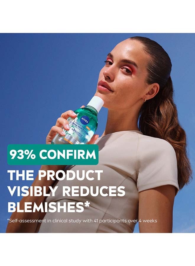 نيفيا ماء ميسيلار NIVEA Clear Up Serum-Infused حجم 400 مل، للبشرة المعرضة للشوائب، يزيل المكياج بتركيبته الغنية بـ 5٪ من سيروم PHA وحمض الساليسيليك والنياسيناميد. - Image 4