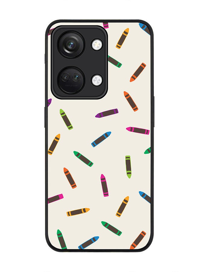 Stylizedd Rugged Black edge case for ONEPLUS NORD 3 5G / OnePlus Ace 2V, Slim fit Soft Case Flexible Rubber Edges Anti Drop TPU Gel Thin Cover -  Crayon Pary  - Image 1