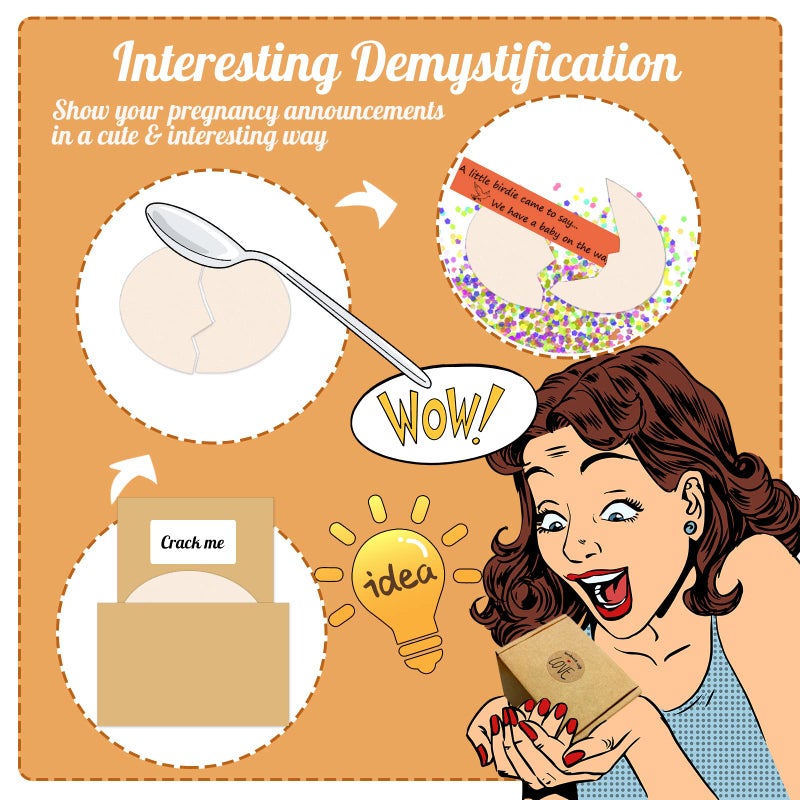 1DFAUL Egg Pregnancy Announcement, Pregnancy Reveal, Funny Baby Announcement Ideas, Surprise Eggs Perfect for grandparents Future Dad, or Friends - Image 2