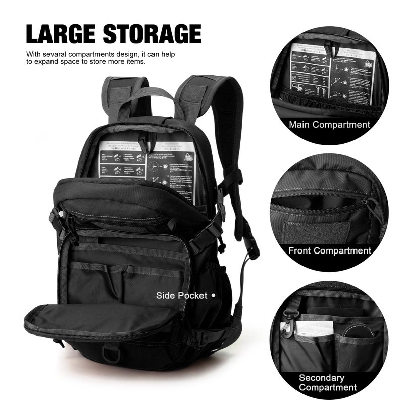 Mardingtop Small Tactical Backpack,Molle Hiking Backpack for Backpacking,Cycling and Biking,15L Backpack - Image 5