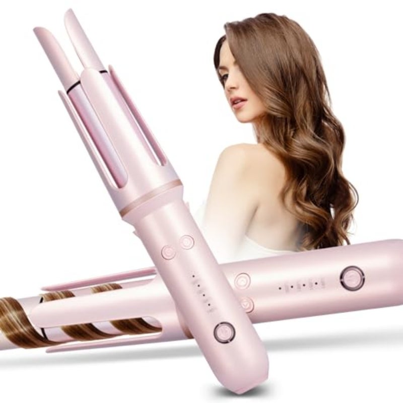 Automatic Curling Iron, 1-Inch Rotating Hair Curler for Women Two-way rotation, 4 temperature settings and 3 timers create curls, ceramic, anti-scald, anti-tangle design and auto shutoff - Image 1
