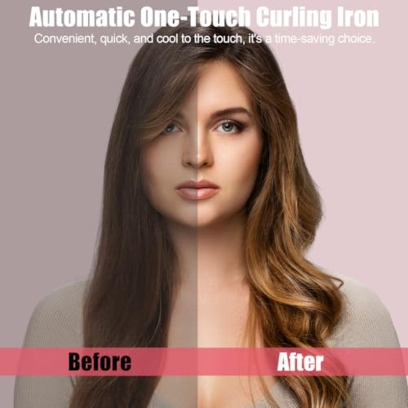 Automatic Curling Iron, 1-Inch Rotating Hair Curler for Women Two-way rotation, 4 temperature settings and 3 timers create curls, ceramic, anti-scald, anti-tangle design and auto shutoff - Image 5