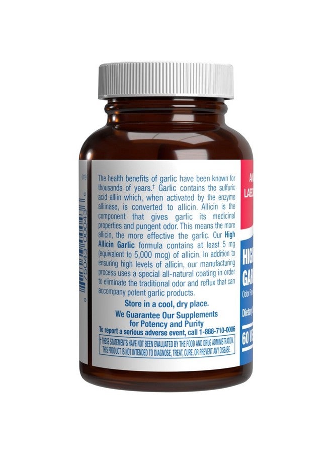Anabolic Laboratories High Allicin Odorless Garlic Pills - Clinical Formula Allicin Supplement for Heart and Immune Support - Vegetarian Non-GMO & Made in The USA in cGMP Facilities - 60 Servings - Image 3