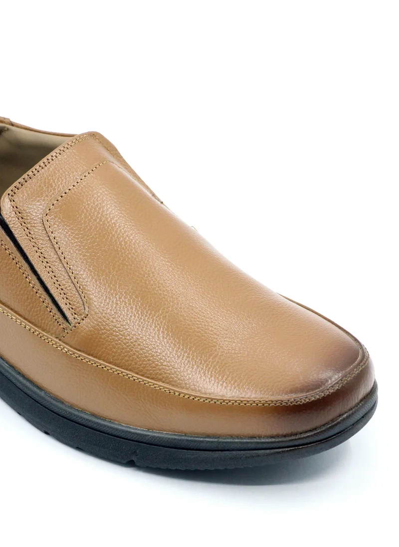 Geoomnii Tan Men’s Formal Slip-On Shoes – Classic Comfort, Elegant Design, Office & Party Wear for Men | Best Price UAE