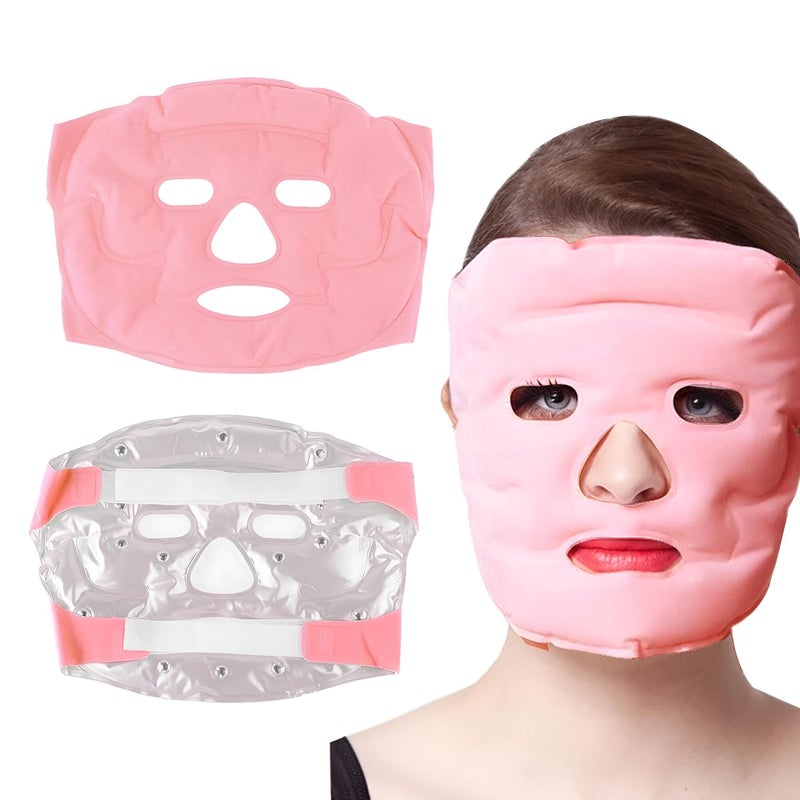 Tourmaline Gel Mask for Face, Magnetic Beauty Gel Mask for Face, Effective for Migraine, Puffy Eyes, Dry Eyes, Headache Relief - Reusable and Eco-Friendly (2 Masks)