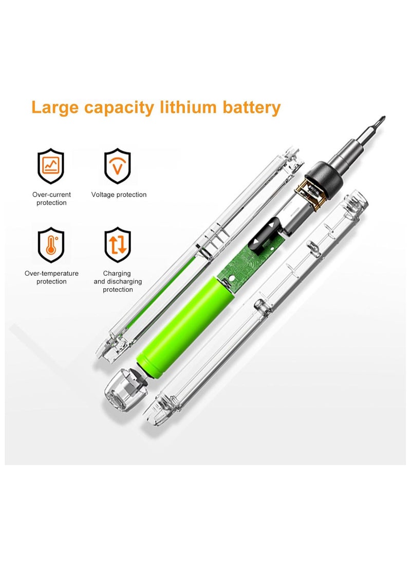 Generic Small Electric Screwdriver,Tiny Portable Screw Driver Kit - Cordless Rechargeable Electric Screwdriver for Camping Emergencies,  Electronics Handmade Projects Computer  - Image 2