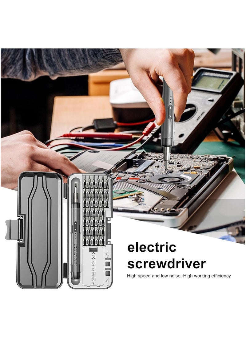 Generic - Small Electric Screwdriver,Tiny Portable Screw Driver Kit - Cordless Rechargeable Electric Screwdriver for Camping Emergencies,  Electronics Handmade Projects Computer - Image 1