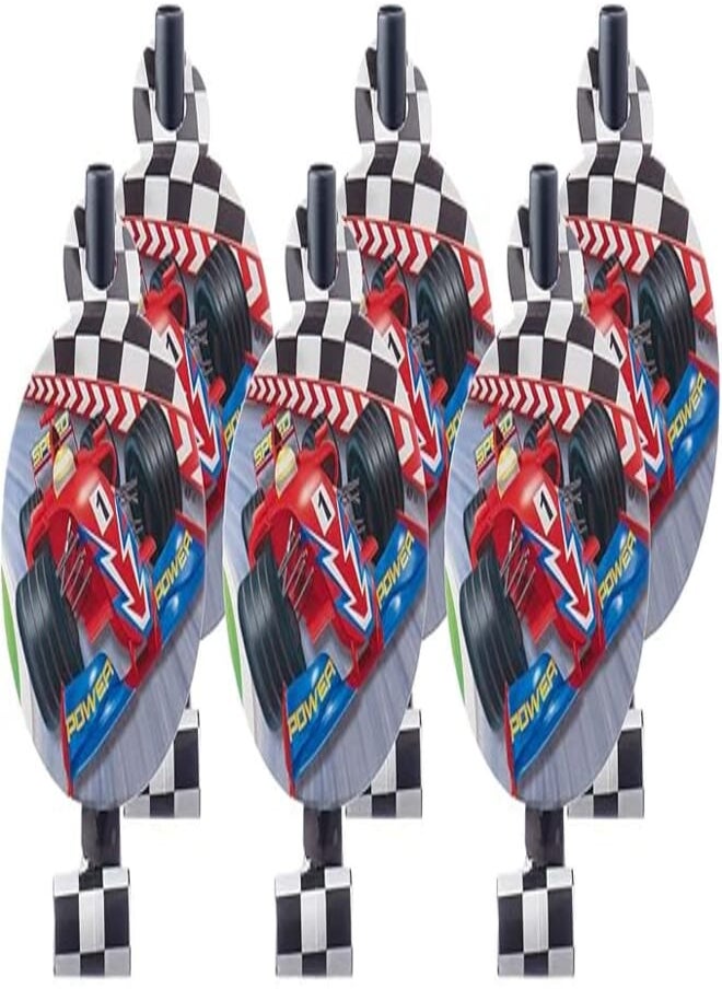 Party Party Blowouts Set with Grand Prix Print Card - 6 Pieces 