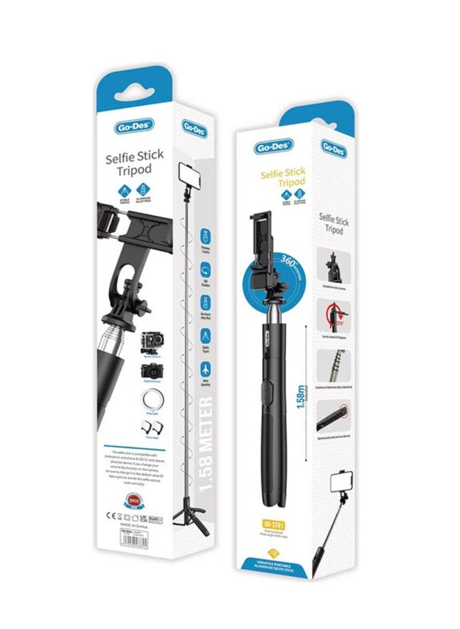 Go-Des Selfie Stick Tripod with Wirelesss Control Camera Telescopic tripod Stand for outdoor photography selfie stick phone holder - Image 3
