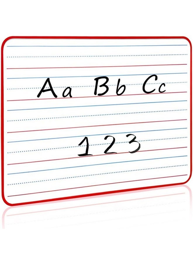 سكريبل دو سبورة بيضاء صغيرة قابلة للمسح الجاف مقاس 9 × 12 بوصة، ذات وجهين، مسطرة - لوحة بيضاء محمولة فارغة بإطار أحمر، سبورة بيضاء شخصية محمولة للأطفال، رائعة للفصول الدراسية والمنزل والتعلم عن بعد - Image 1