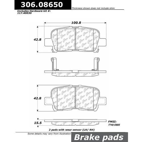 StopTech 306.08650 Brake Pad - Image 4