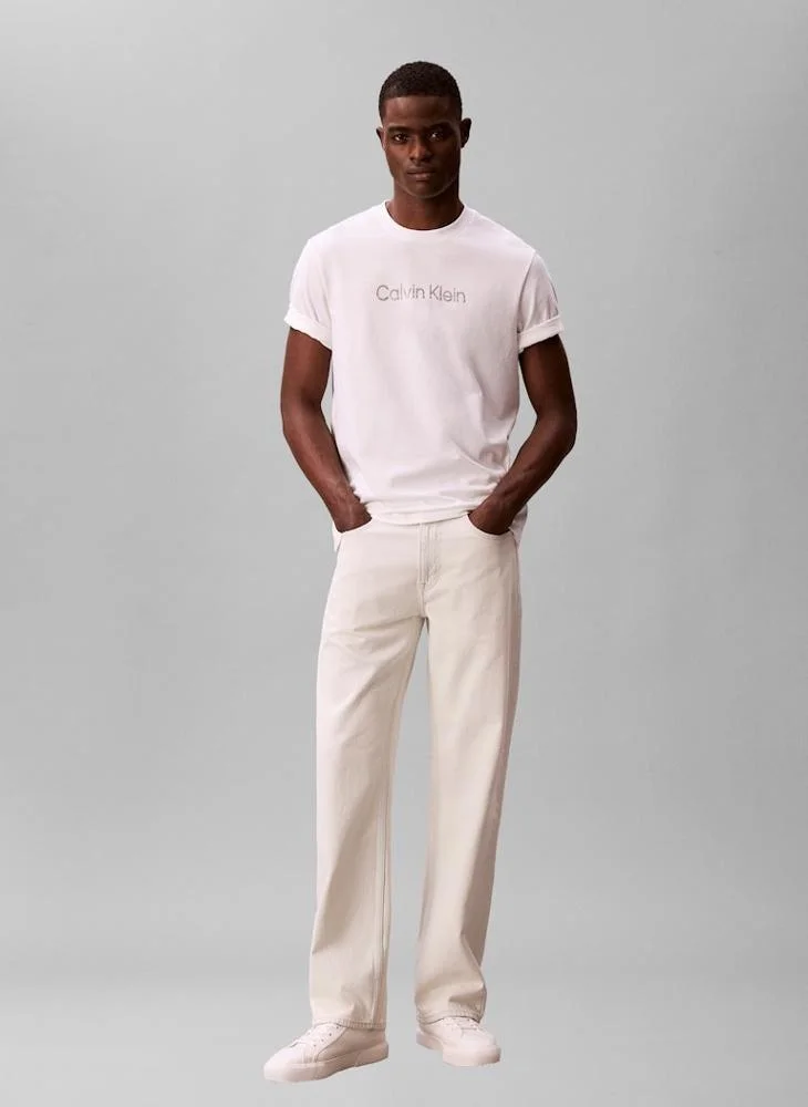 Calvin Klein  Fade Logo Crew Neck T-Shirt for Men | Best Price UAE