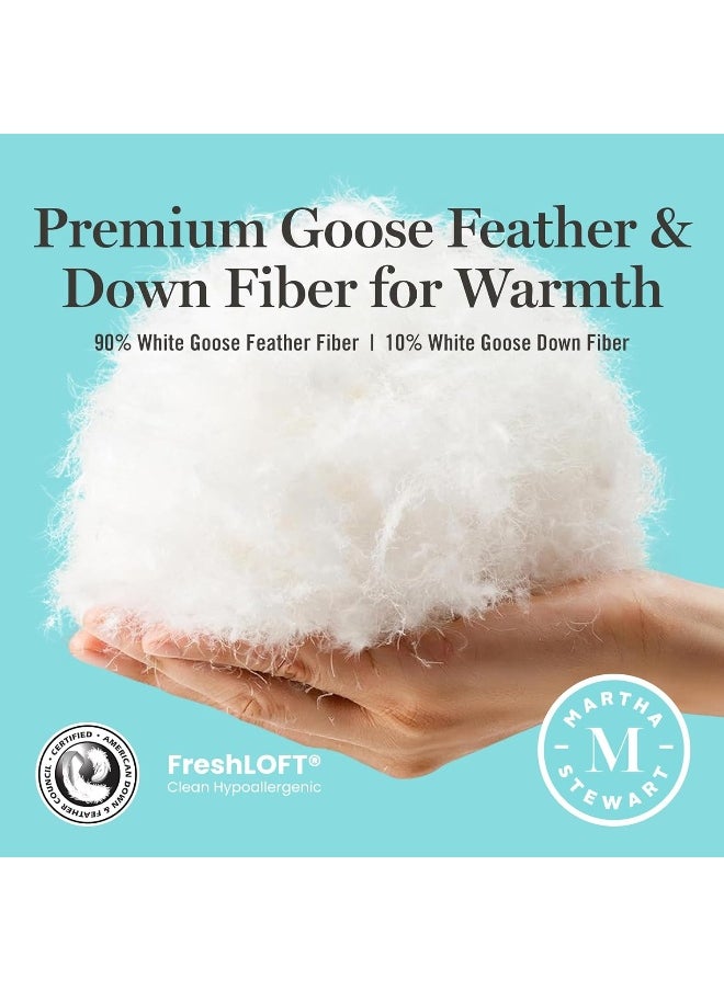 Martha stewart - MARTHA STEWART Goose Feather Down Fiber Cotton Comforter Queen Size - Image 1