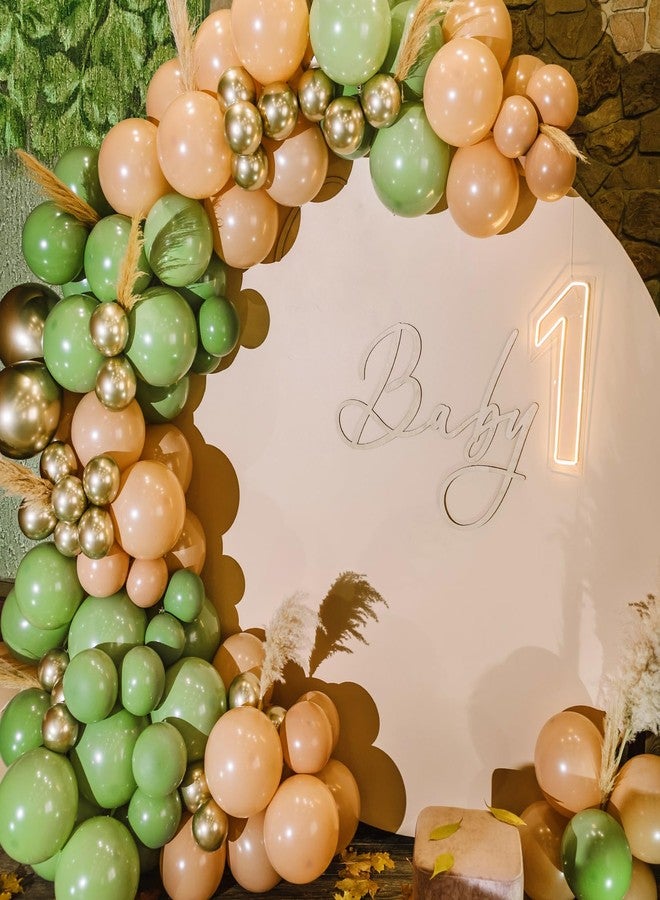 RUBFAC 145pcs Sage Green Latex Balloons 18 12 10 5 Inch Party Balloon Kit Different Sizes for Birthday Party Wedding Balloon Graduation Baby Shower Decoration - Image 5