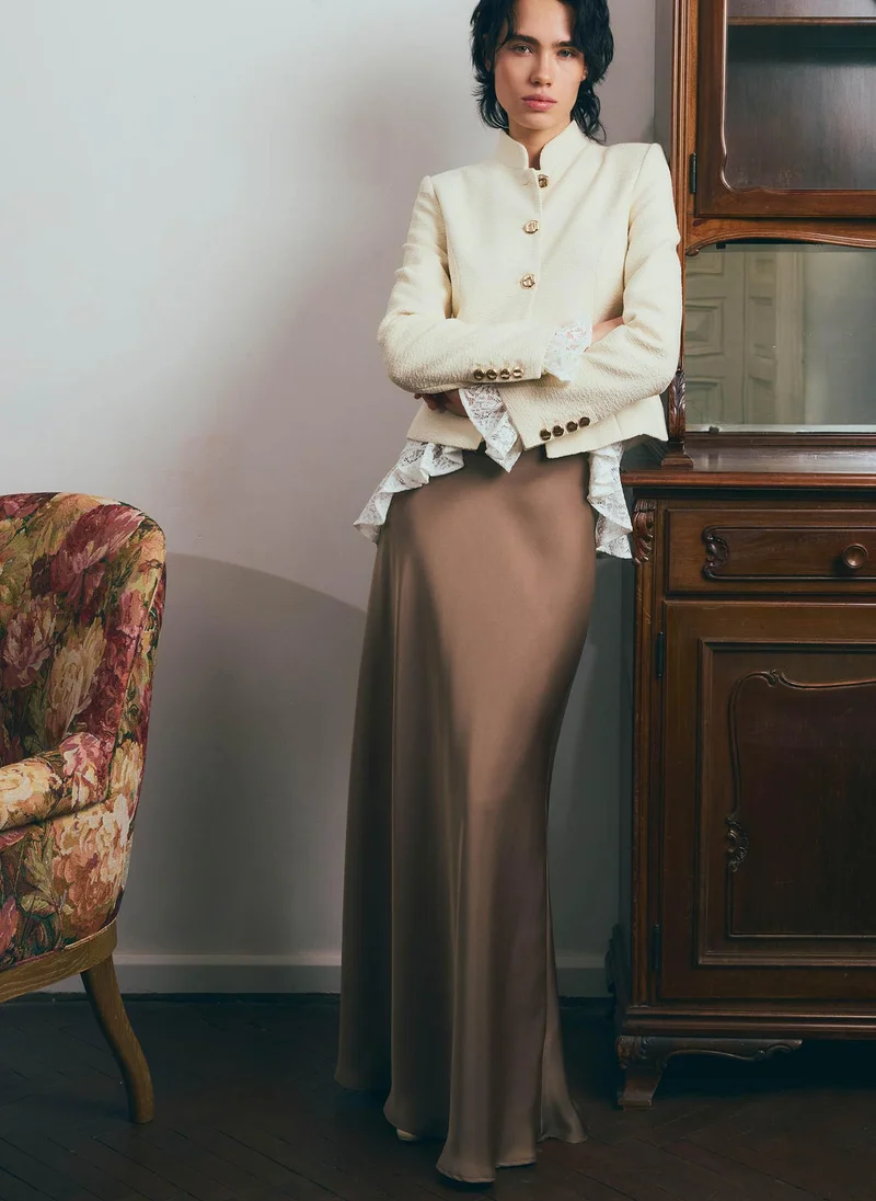 Lichi  Flared floor length maxi skirt for Women | Best Price UAE