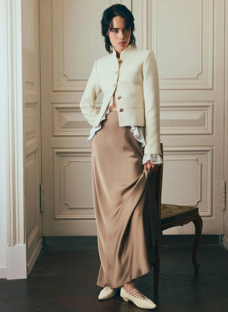 Lichi  Flared floor length maxi skirt for Women | Best Price UAE