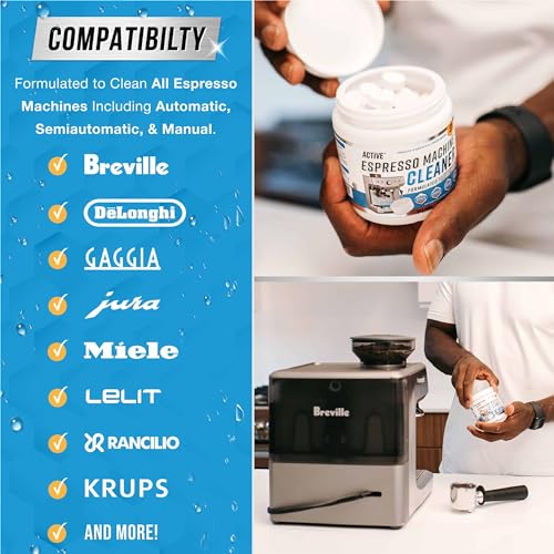 ACTIVE Espresso Machine Cleaning Tablets Descaling - 120 Tabs | Compatible with Breville Barista Express, Gaggia, Delonghi, Jura, Philips | Expresso Maker Backflush Oil Remover Solution Clean Tablet - Image 5