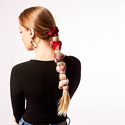 Hadley Wren Women's Scrunchie Collection, 5 Piece Set, Velvet Mauve, One Size - Image 5
