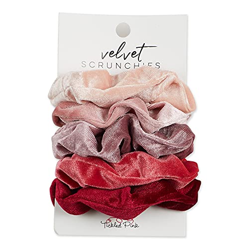 Hadley Wren Women's Scrunchie Collection, 5 Piece Set, Velvet Mauve, One Size - Image 3