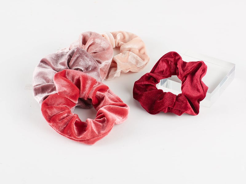 Hadley Wren Women's Scrunchie Collection, 5 Piece Set, Velvet Mauve, One Size - Image 4